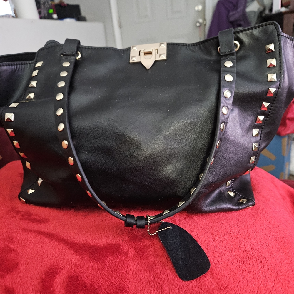 Black Studded Women's Bag